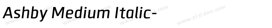 Ashby Medium Italic字体转换